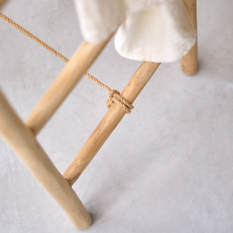 Kilim - Double towel rail in sold teak