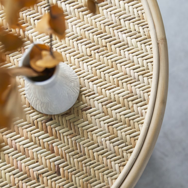 Lina - Couchtisch aus Rattan