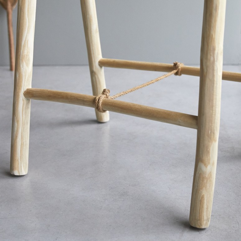 Kilim - Toallero simple de teca maciza