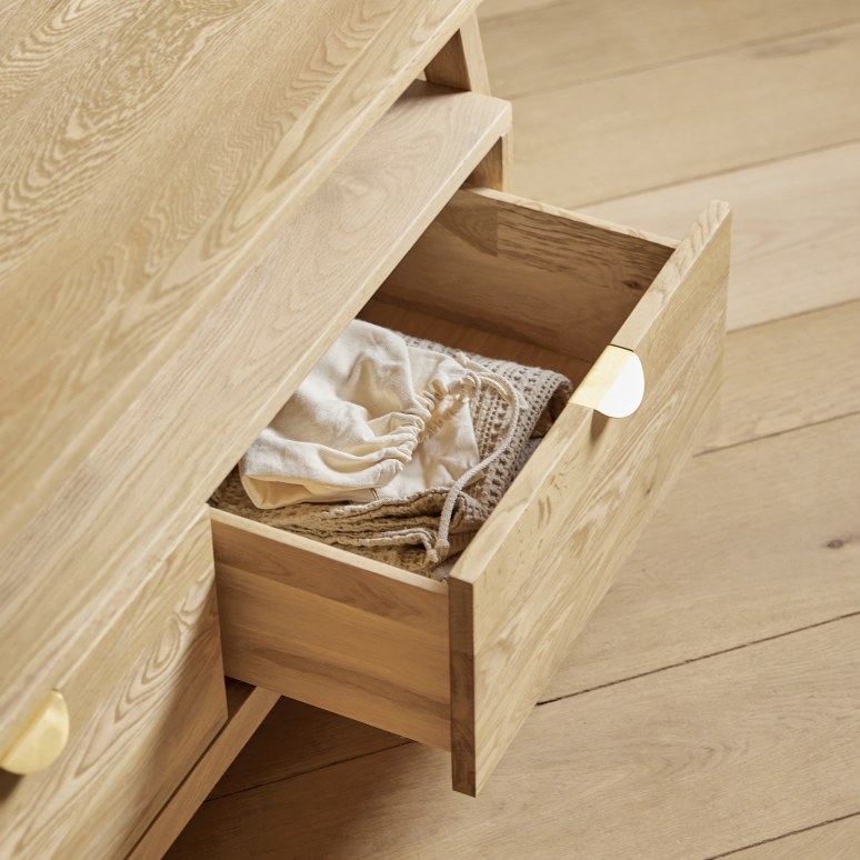 Pola - Solid oak TV unit 150 cm