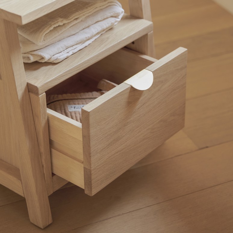 Pola - Bedside table in solid oak