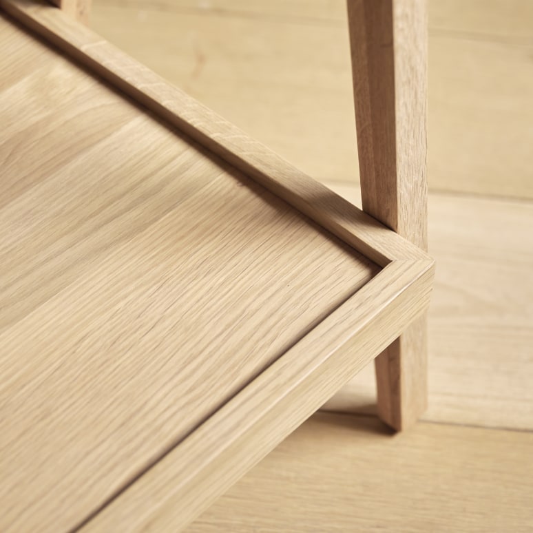 Pola - Konsolentisch für den Eingangsbereich aus massiver Eiche, T. 39 cm