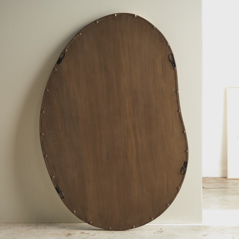 Dim - Espejo de entrada de mindi 100x70 cm