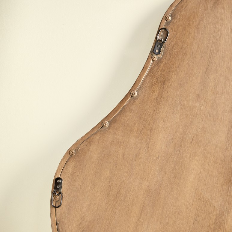 Dim - Mindi wood bathroom mirror 85x65 cm