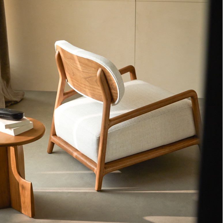 Romane - Fauteuil van massief mindi