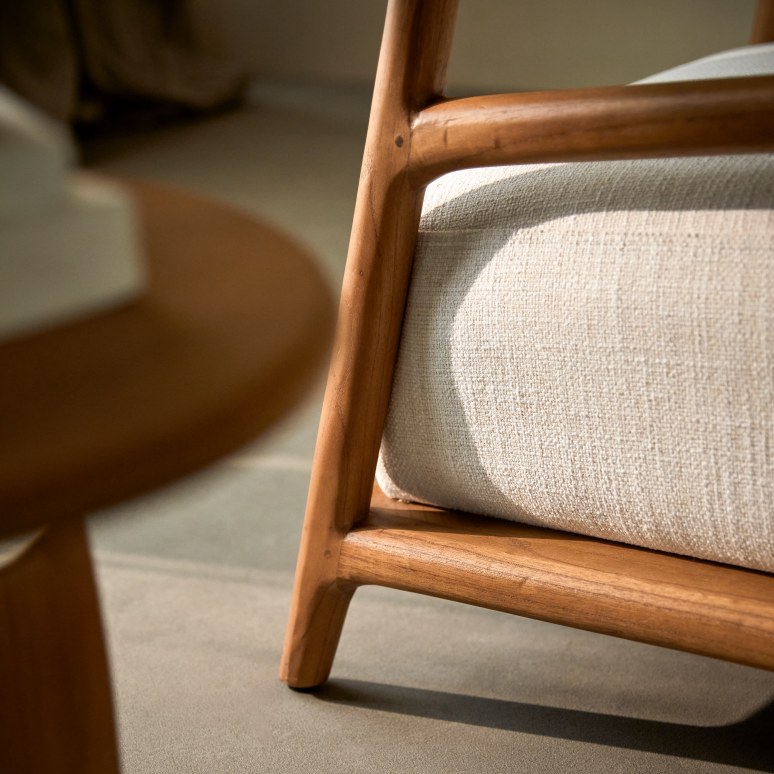 Romane - Fauteuil van massief mindi