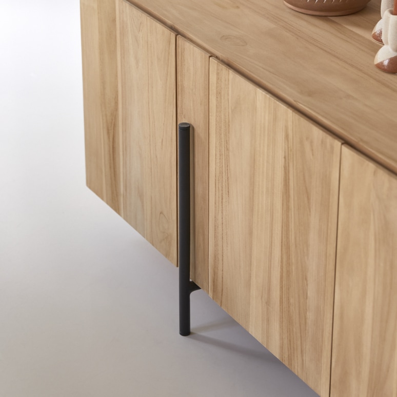 Honorine - Buffet basso in teak massello 165 cm