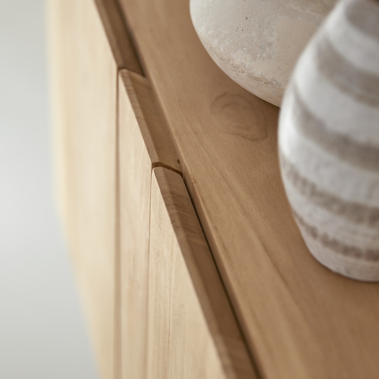 Honorine - Buffet alto in teak massello 165 cm