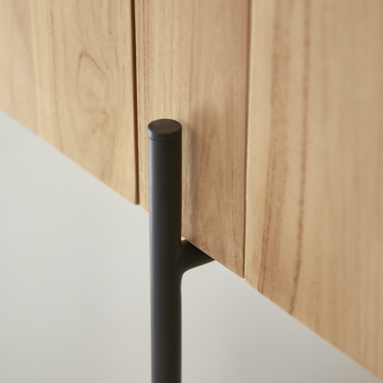 Honorine - Buffet haut en teck massif 165 cm