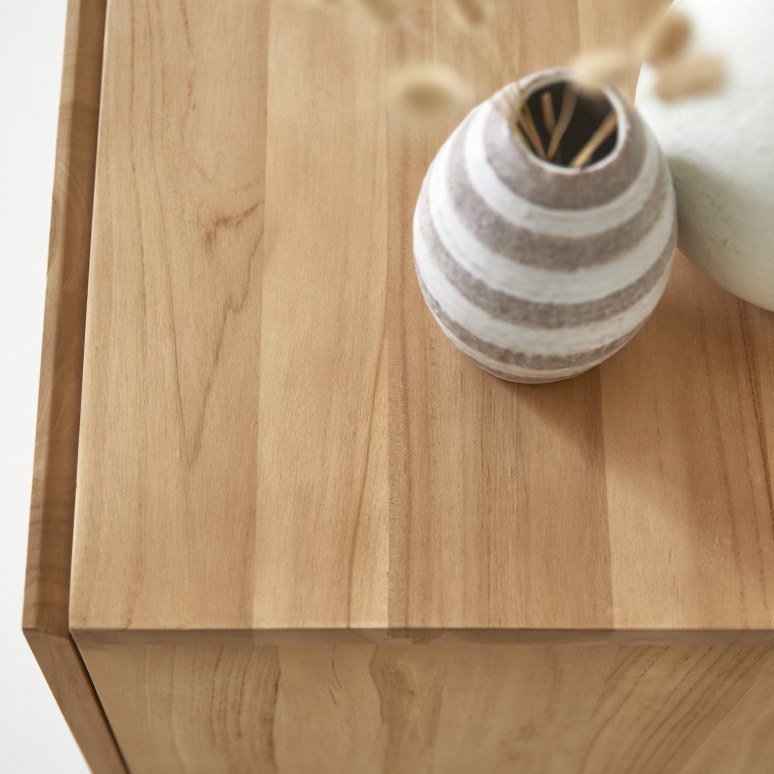 Honorine - Tall sideboard in solid teak – 165 cm