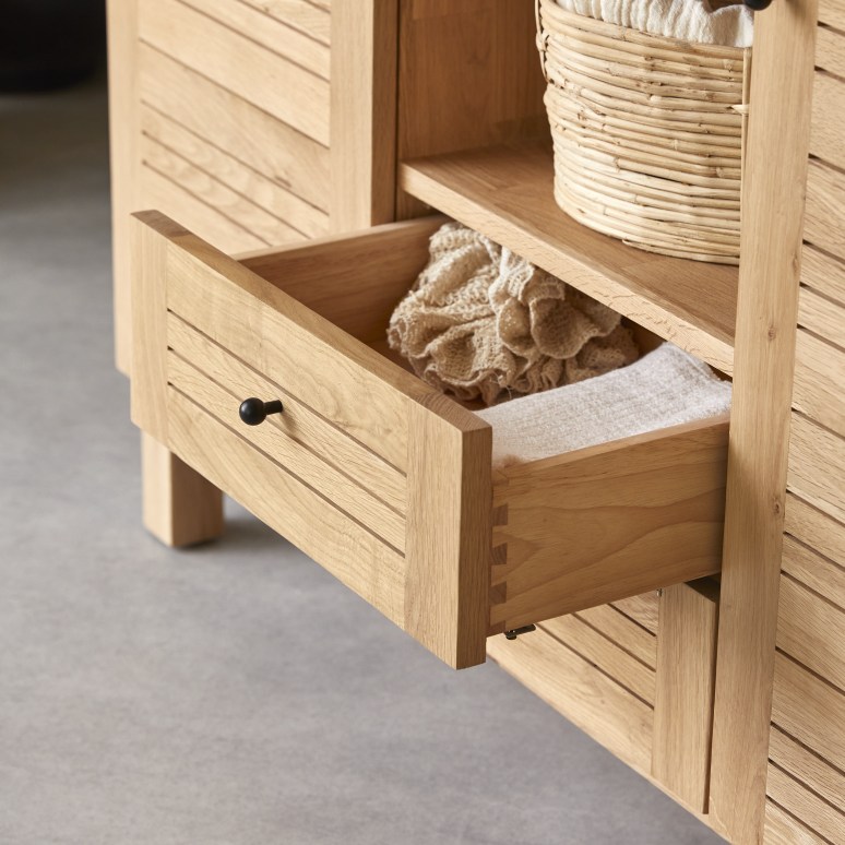 Soho - Solid oak vanity unit 125 cm