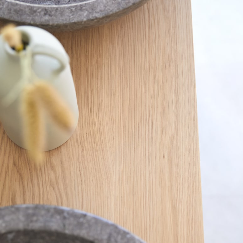 Soho - Waschtischunterschrank aus massiver Eiche 125 cm