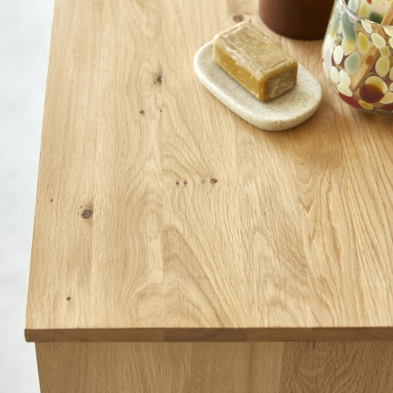 Soho - Mueble para lavabo de roble macizo de 85 cm