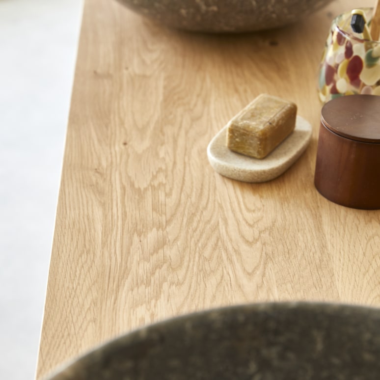 Soho - Mobile per il bagno in legno di quercia massello 165 cm