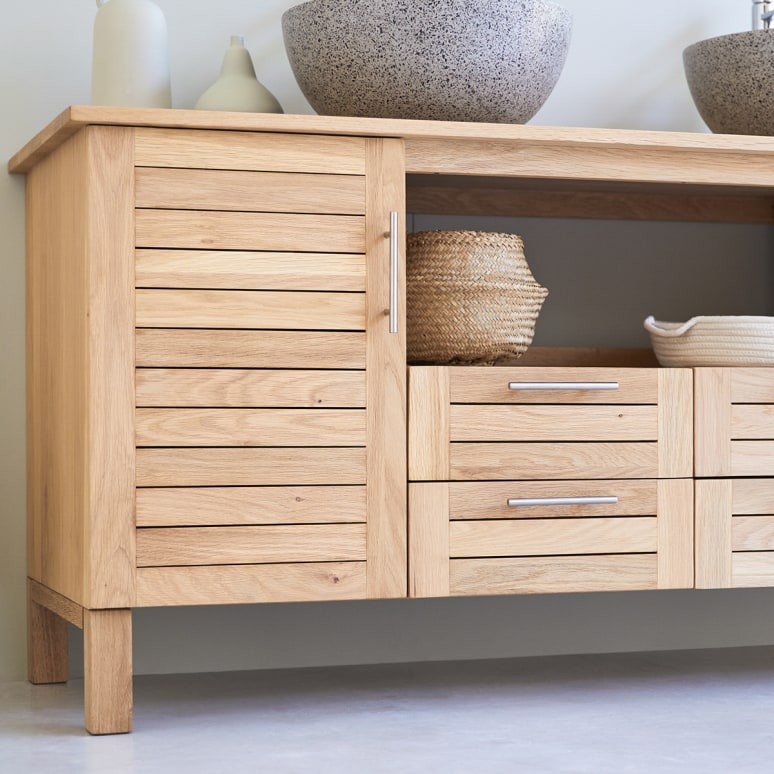 Soho - Solid oak vanity unit 165 cm