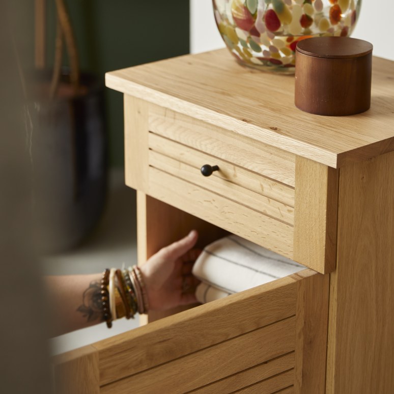 Soho - Set per il bagno in legno di quercia massello