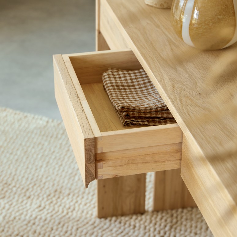 Eden - Haltafel van massief eiken D. 35 cm