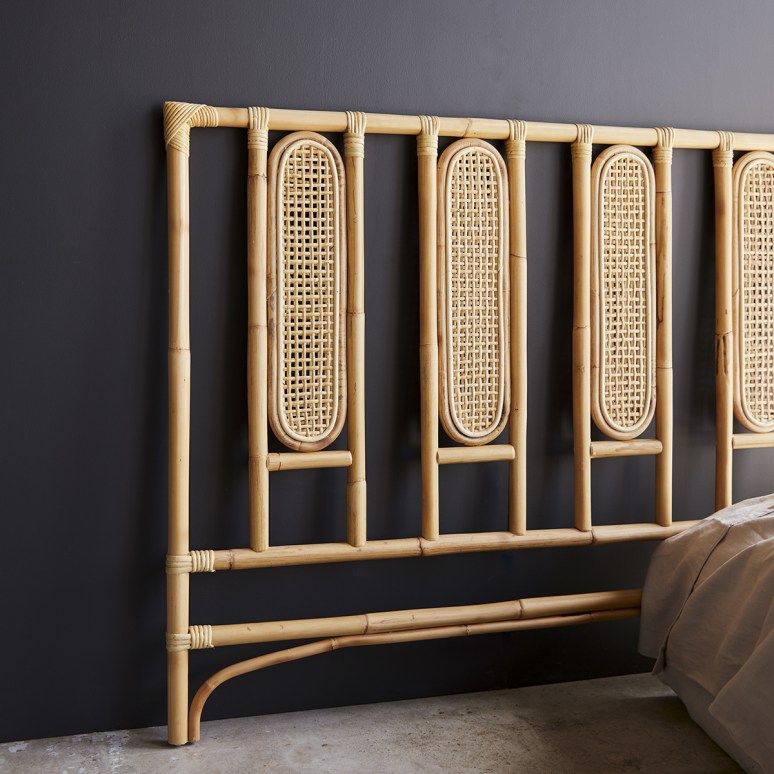 Paulette - Testiera letto in rattan intrecciato 160 cm