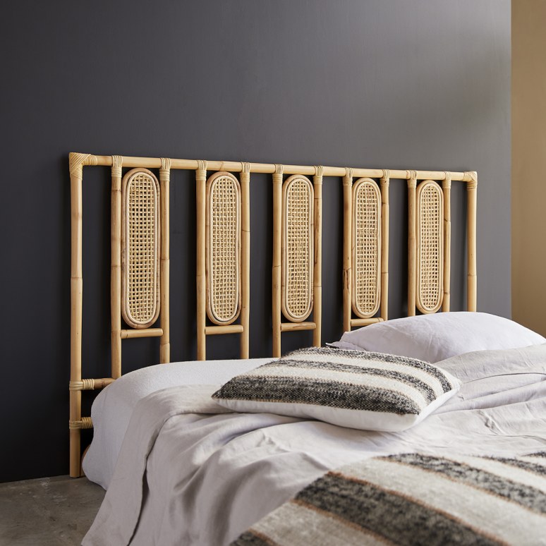Paulette - Testiera letto in rattan intrecciato 160 cm