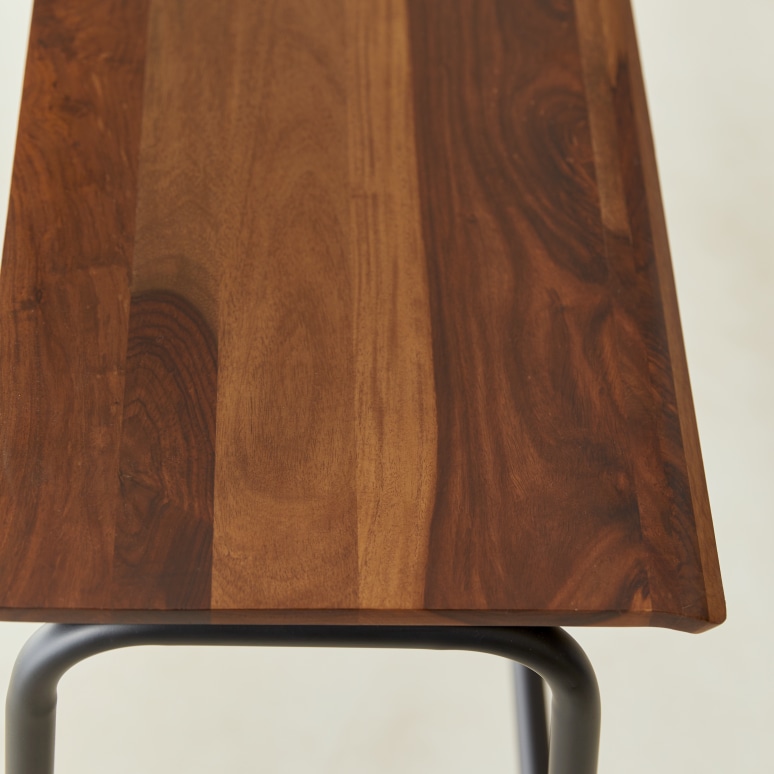 Talia - High bench in solid sheesham and metal