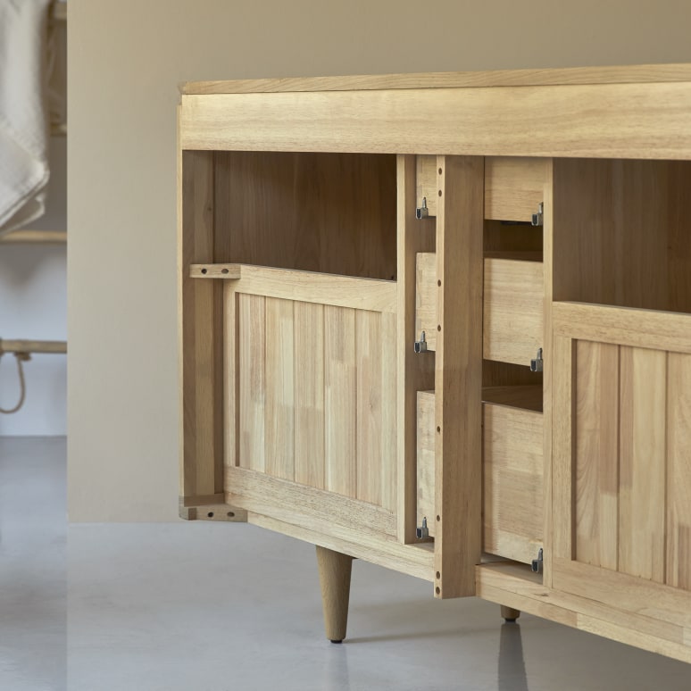 Jonàk - Waschtischunterschrank aus massiver Eiche 145 cm