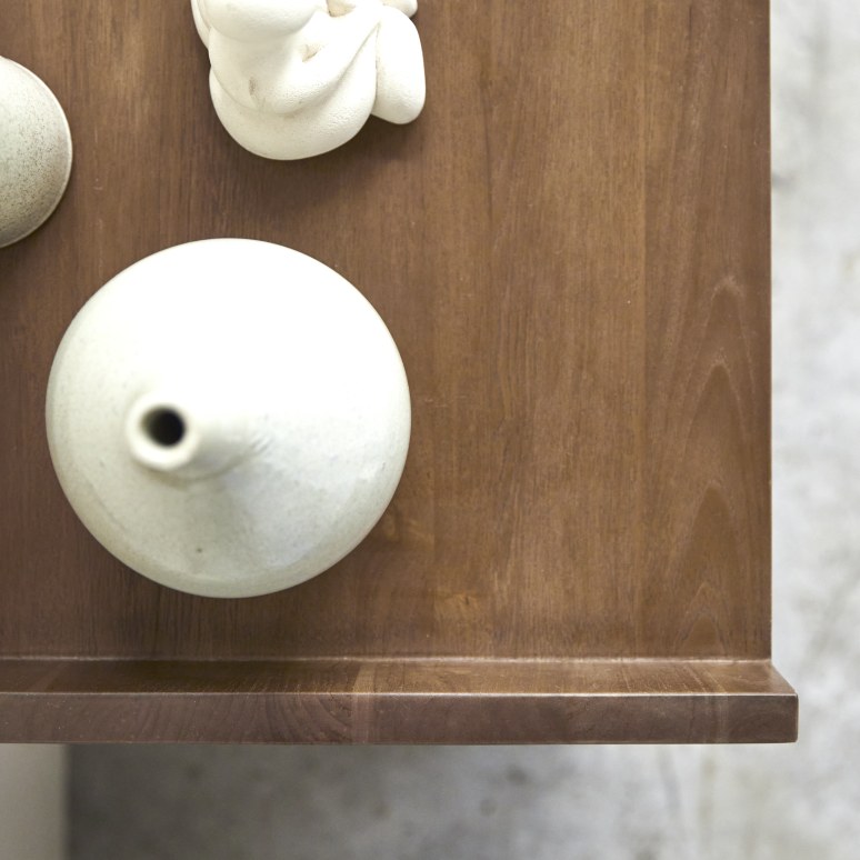 Roots - Comodino in teak massello e rattan