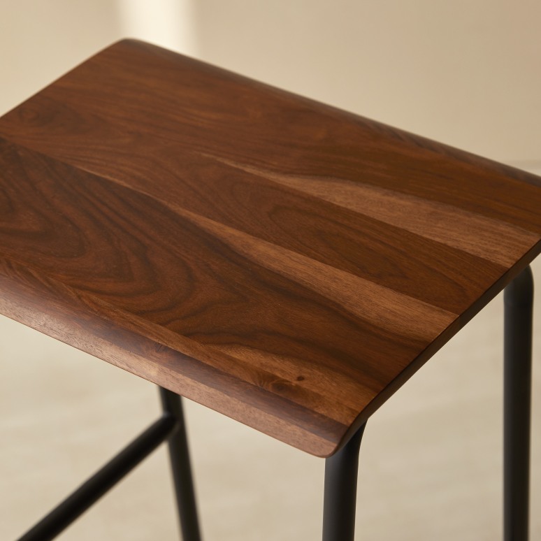 Talia - Solid sheesham and metal high stool