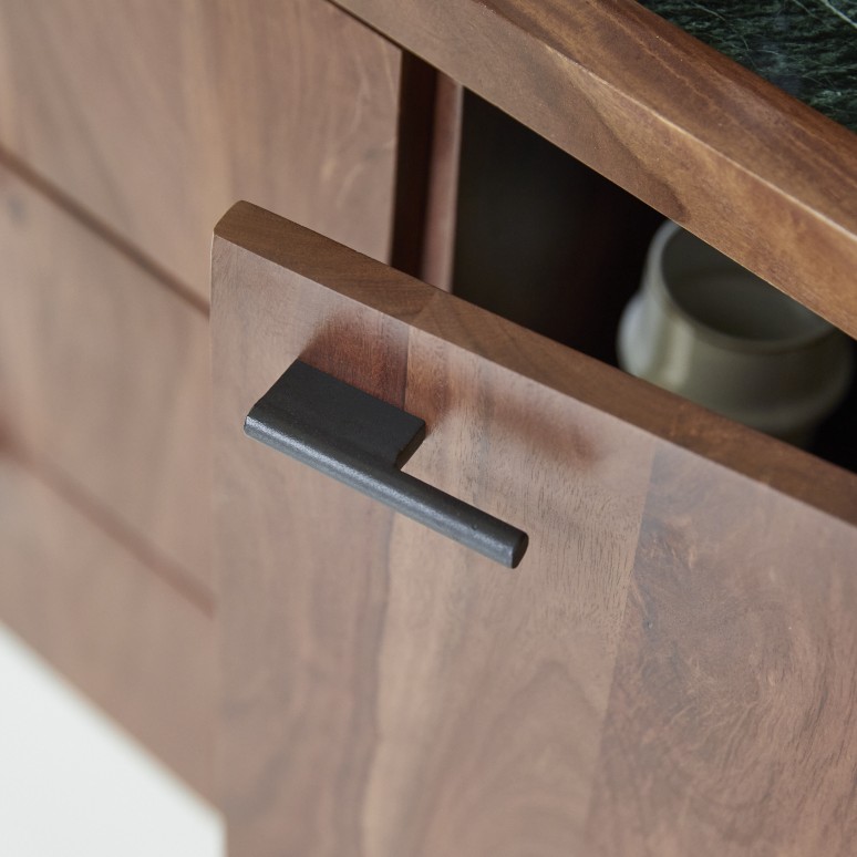 Jade - Aparador de palisandro macizo y mármol de 175 cm