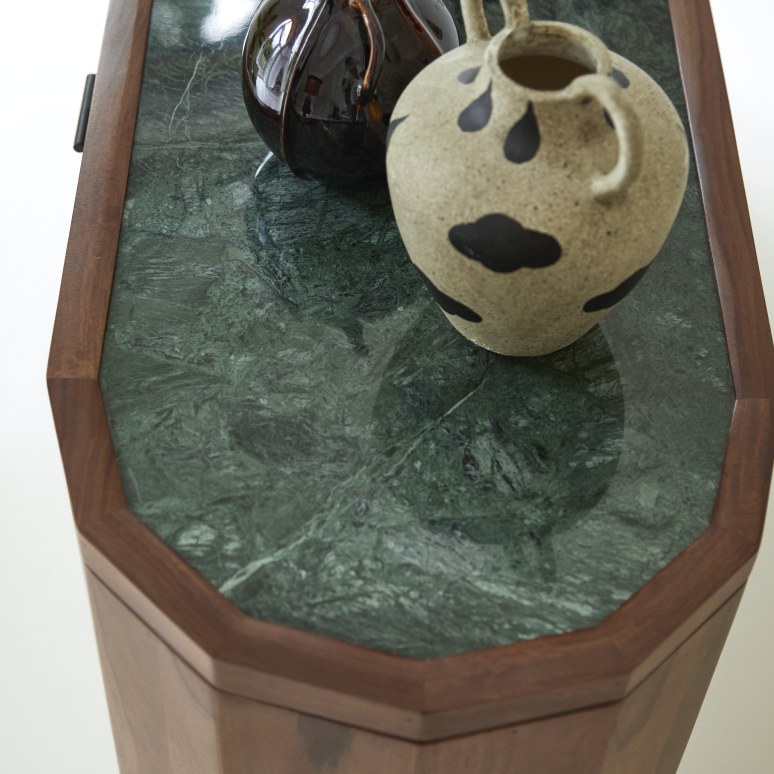 Jade - Solid sheesham and marble sideboard 175 cm