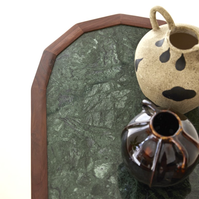 Jade - Massief palissander en marmeren tv-meubel 130 cm