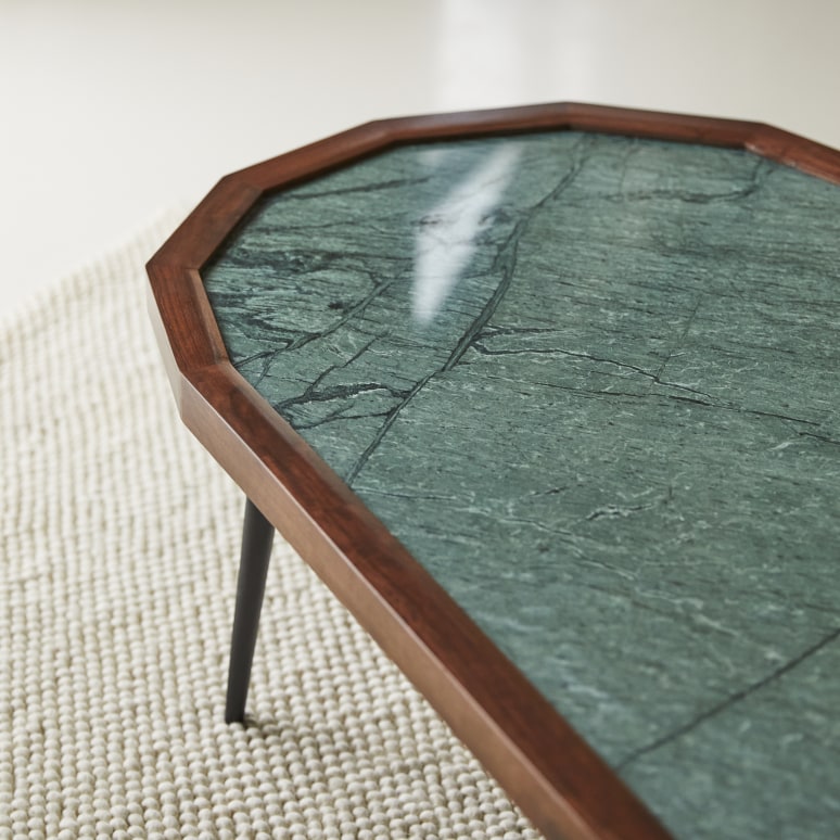 Jade - Massief palissander en marmeren salontafel