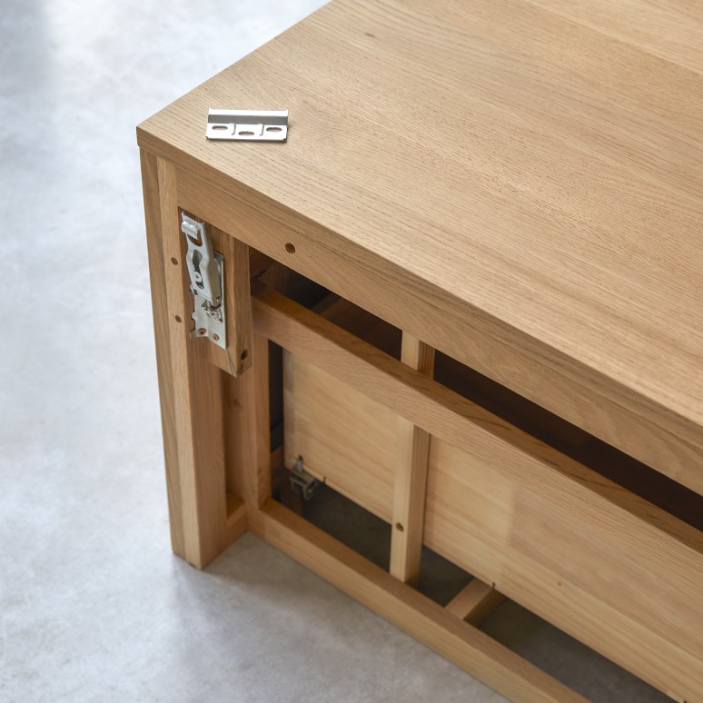 Jacob - Waschtischunterschrank aus massiver Eiche 80 cm