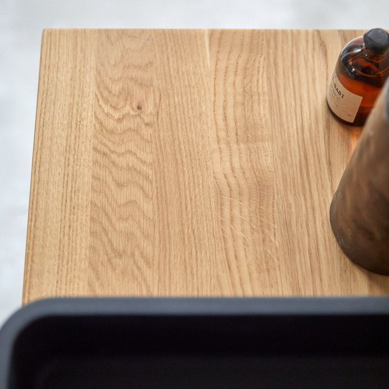 Jacob - Solid oak vanity unit 80 cm