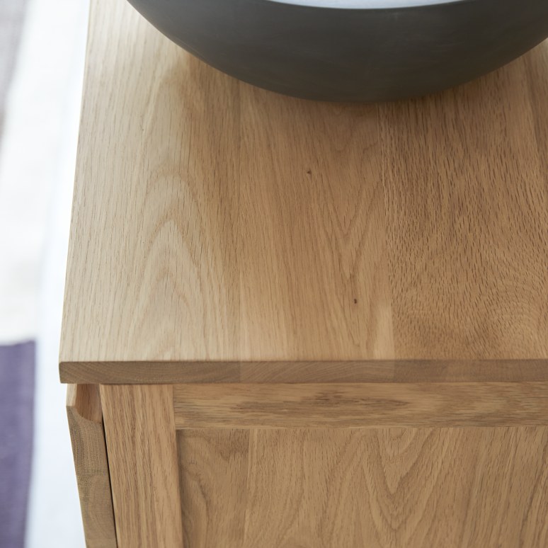 Jacob - Solid oak vanity unit 120 cm