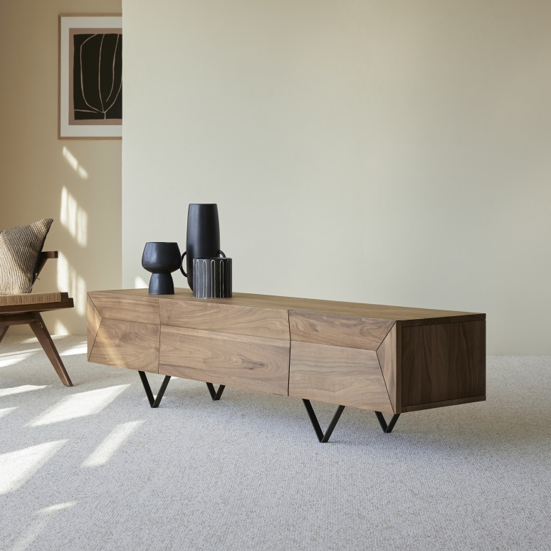 Metric - Solid Walnut TV Stand
