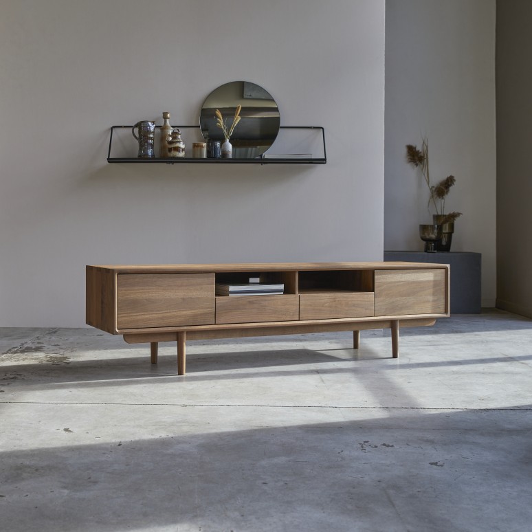 Ellie - Solid walnut TV unit 180 cm