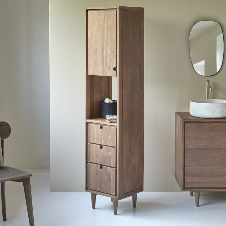 Jonàk - Column in solid walnut