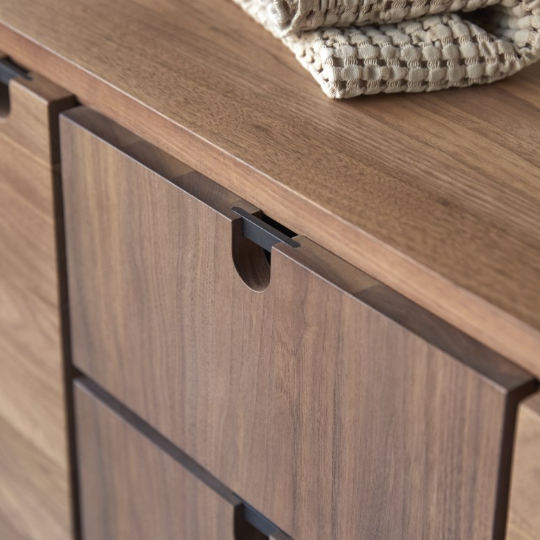 Jonàk - Mobile per il bagno in legno di noce massello 145 cm