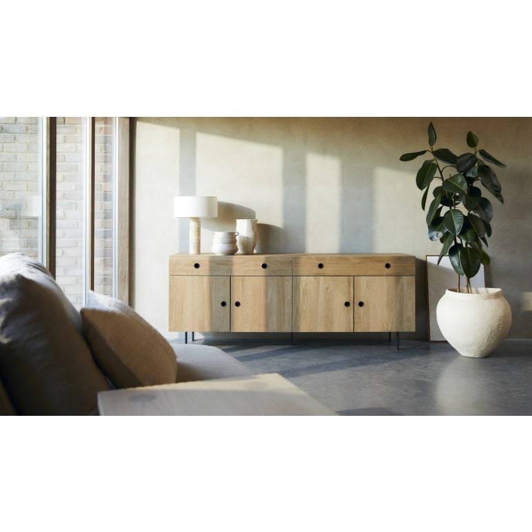 Jeanne - Solid oak sideboard 185 cm