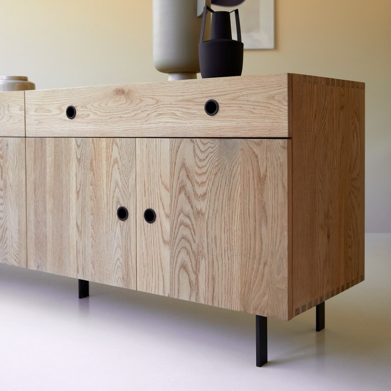 Jeanne - Massief eikenhouten buffet 185 cm