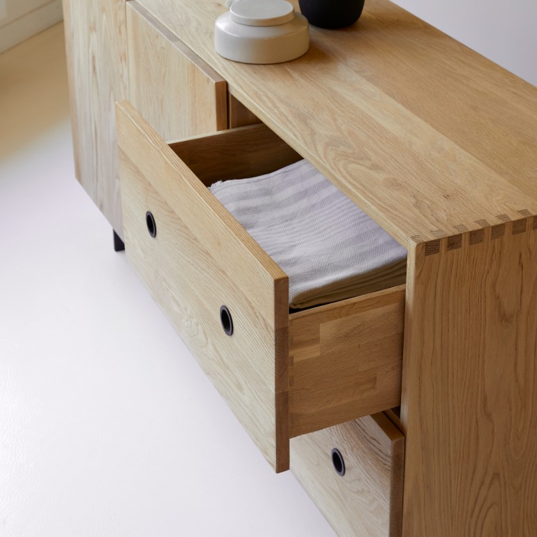 Jeanne - Buffet aus massivem Eichenholz 150 cm