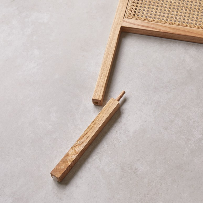 Adèle - Hoofdbord voor kinderbed van gevlochten rotan 90 cm