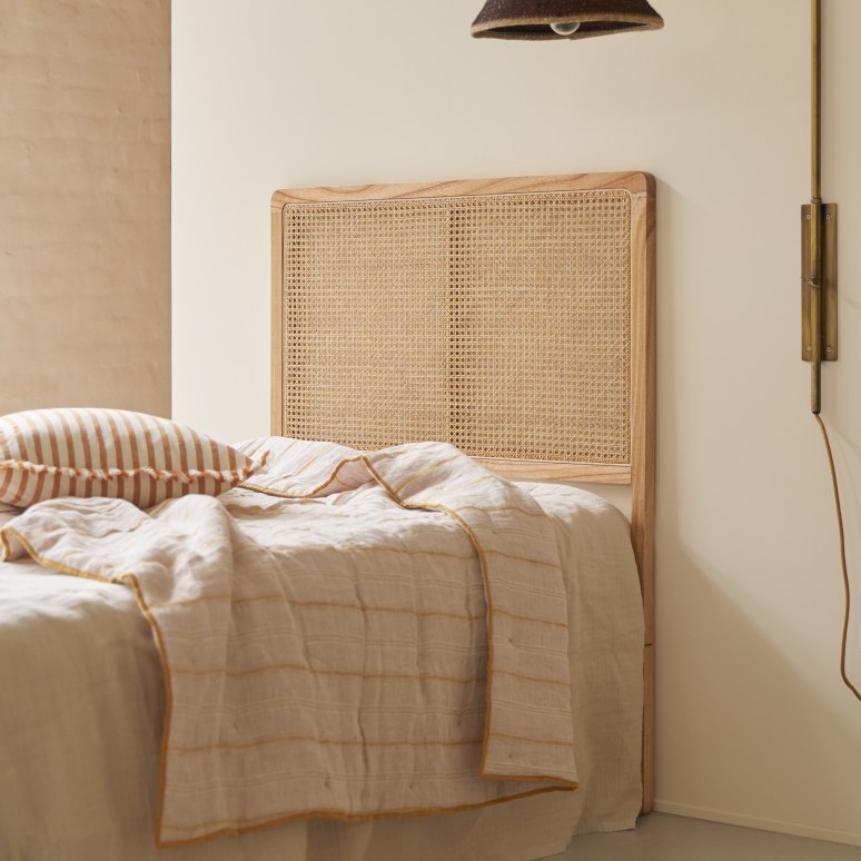 Adèle - Tête de lit enfant en rotin cannée 90 cm