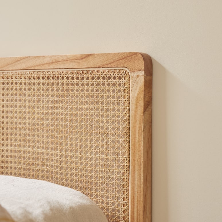 Adèle - Tête de lit enfant en rotin cannée 90 cm