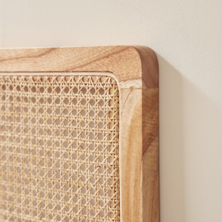 Adèle - Testiera per letto da bambini in rattan intrecciato 90 cm