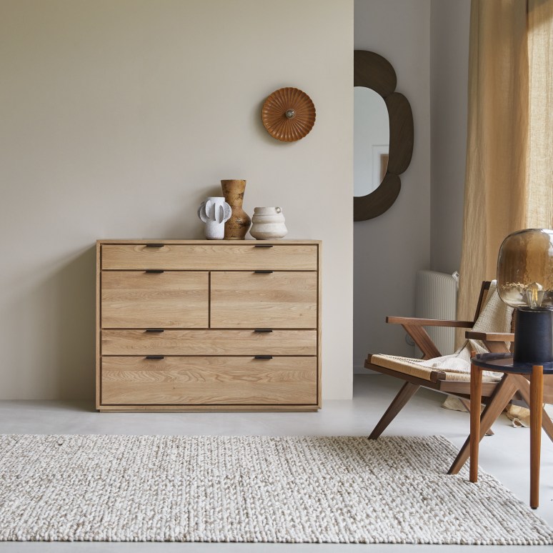 Senson - Solid oak chest of drawers