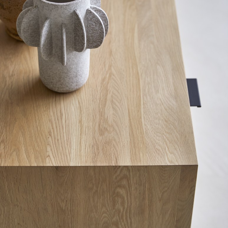 Senson - Mueble para TV de roble macizo de 180 cm