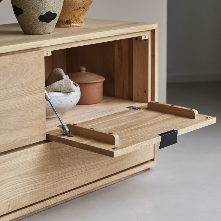 Senson - Mobile TV in legno di quercia massello 120 cm