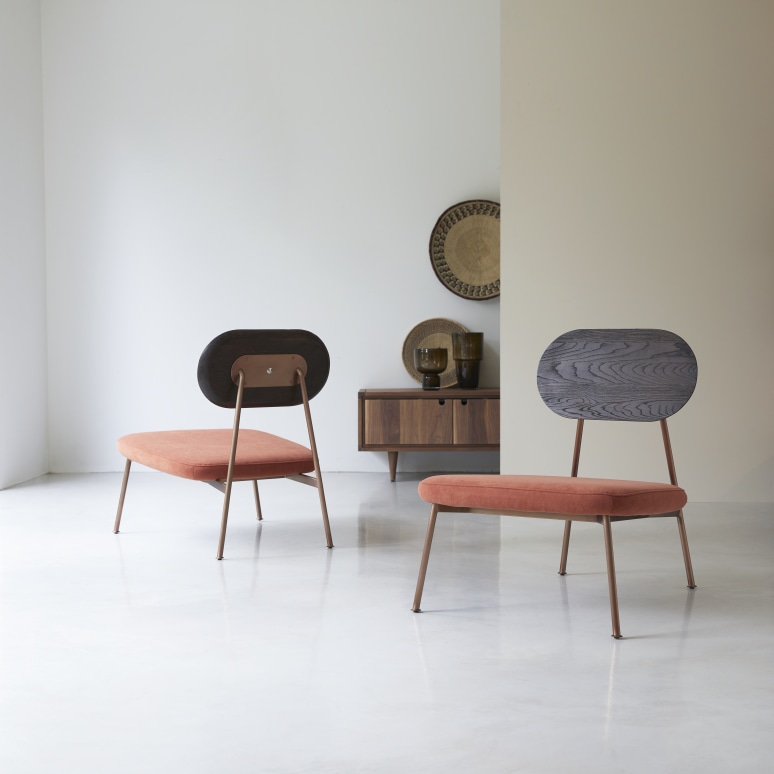 Yutapi - Fauteuil bas Sienna en chêne massif