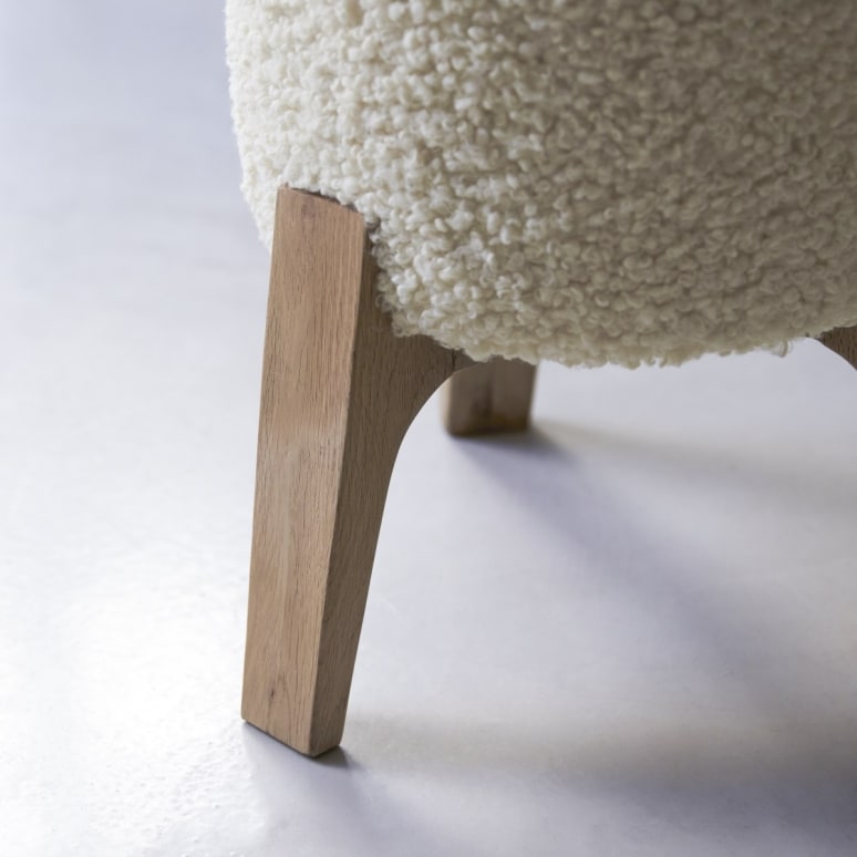 Drum - Sitzhocker M Himalaya aus massiver Eiche